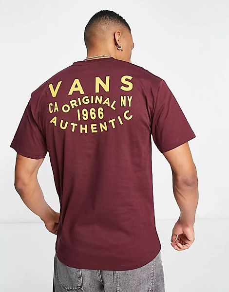 Vans – OG Patch – T-Shirt in Burgunderrot günstig online kaufen