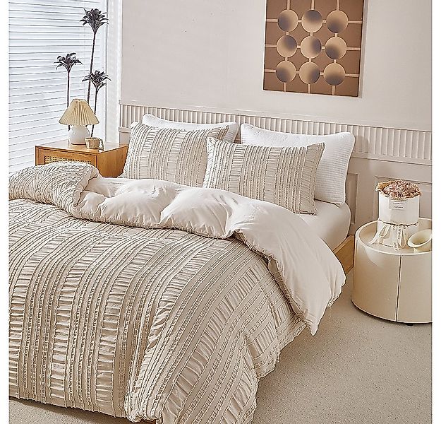 BYSURE Bettwäsche, Getuftet Streifen Boho Bettwäsche günstig online kaufen
