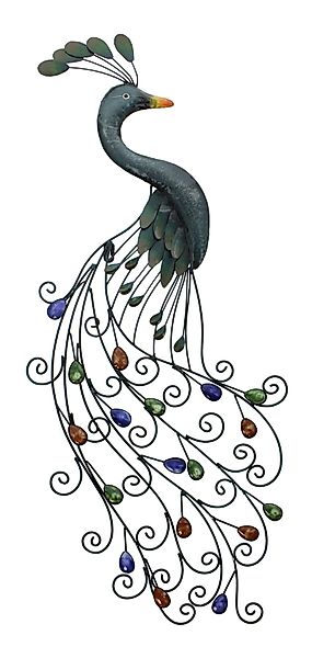 Dekoleidenschaft Wanddekoobjekt "Pfau" aus Metall im günstig online kaufen
