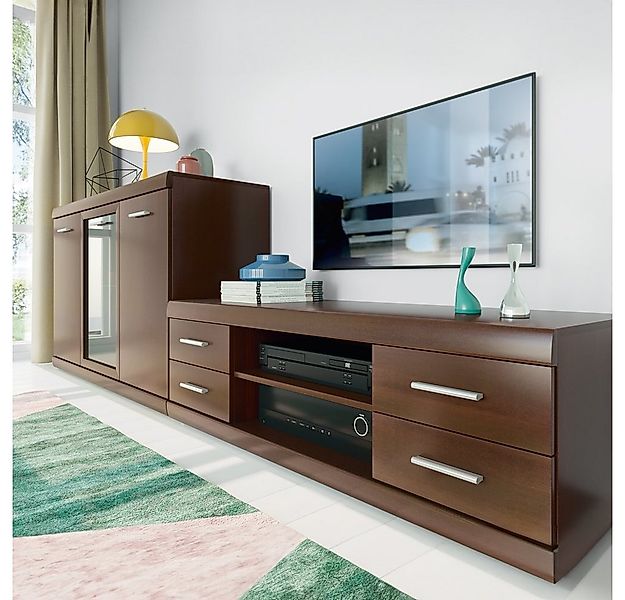 Lomadox Wohnwand IMPERIA-129, (2-St), Lowboard und Sideboard Wohnzimmer Möb günstig online kaufen