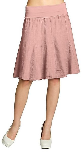 Caspar Faltenrock RO014 Damen Midi Leinenrock günstig online kaufen