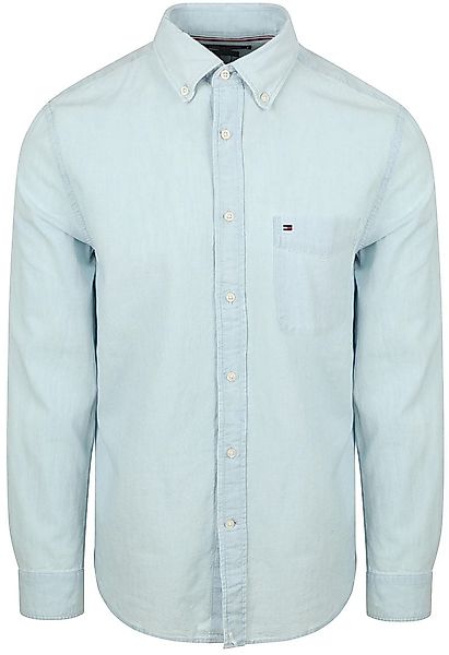 Tommy Hilfiger Chambray Hemd Hellblau - Größe L günstig online kaufen