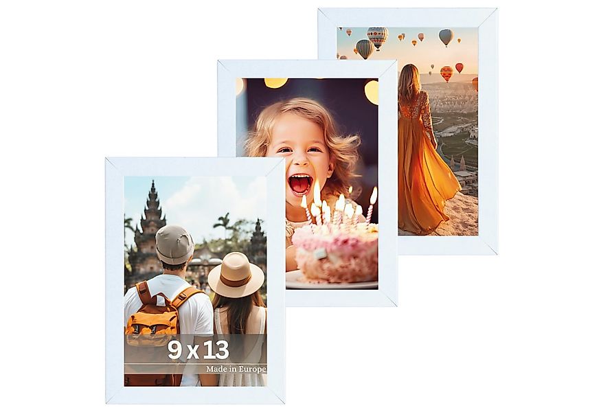 Victor (Zenith) Bilderrahmen Dali, Bilderrahmen 3er Set Weiß 9x13 cm, Bilde günstig online kaufen