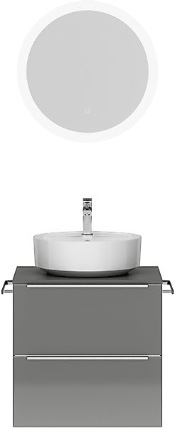 nobilia® Badmöbel-Set »Alvene«, (2 St., vormontiert, mit Soft-Close), Hochg günstig online kaufen
