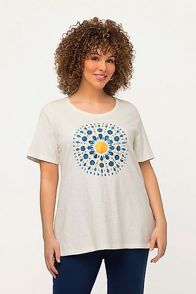 Ulla Popken T-Shirt T-Shirt Mandala A-Linie Rundhals Halbarm günstig online kaufen