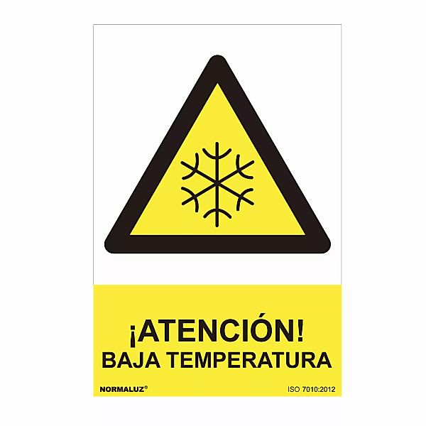 Schild Normaluz Atención Baja Temperatura Pvc (30 X 40 Cm) günstig online kaufen