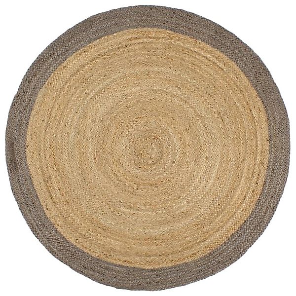 vidaXL Teppich Handgefertigt Jute Mit Grauem Rand 240 Cm 1184032 günstig online kaufen