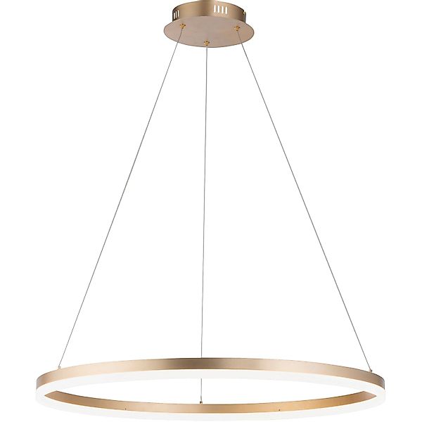 Paul Neuhaus Pendelleuchte Helia 1-flammig Messing Matt Ø 80 cm günstig online kaufen