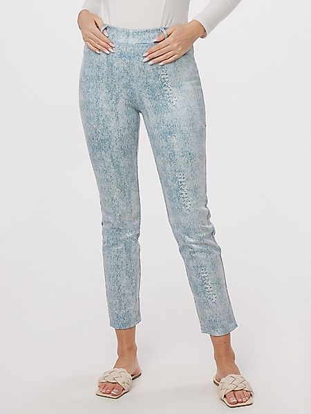 MONACO blue Lederimitathose Schlupfhose Körpernah in günstig online kaufen