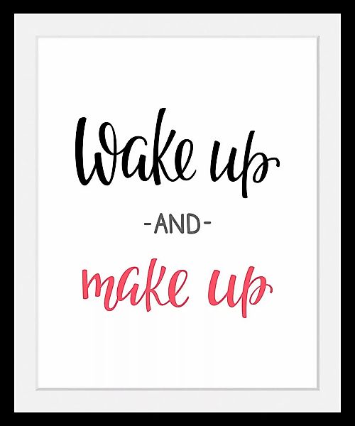 queence Bild "Wake up", Schwarz-Weiß-Schriftzug-Motivationsbilder-Fashion, günstig online kaufen