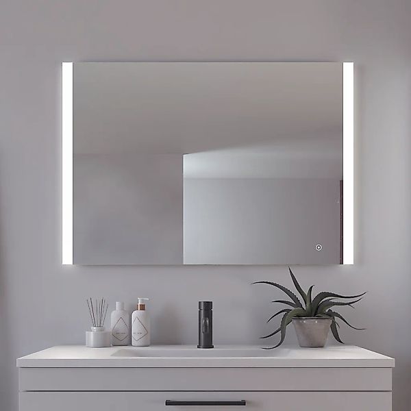 Loevschall Badspiegel "Vega Quadratisch, Badzimmerspiegel mit LED Beleuchtu günstig online kaufen