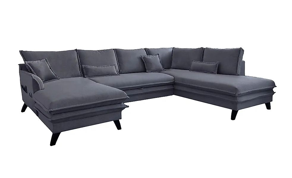 Miuform Wohnlandschaft mit Schlaffunktion Charming Charlie ¦ grau ¦ Maße (c günstig online kaufen