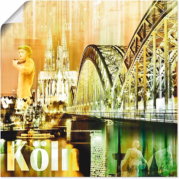 Artland Poster "Köln Skyline Abstrakte Collage II", Gebäude, (1 St.), als L günstig online kaufen