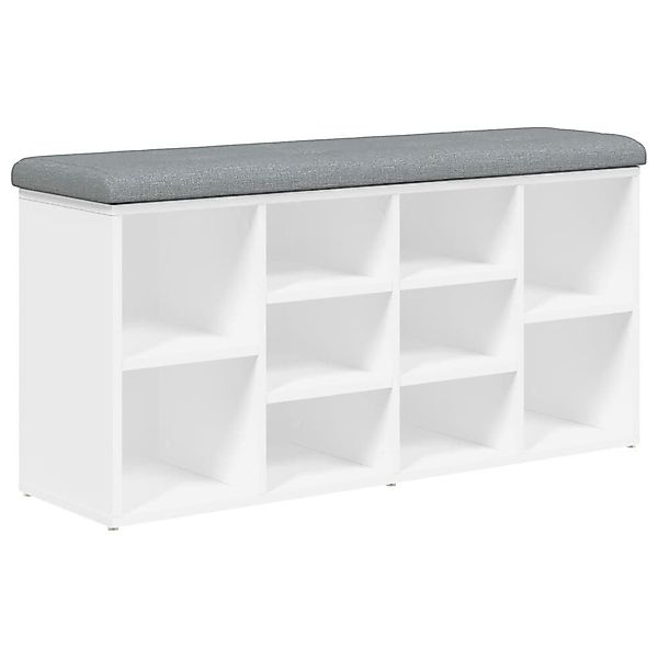 vidaXL Sitzbank Schuhbank Weiß 102x32x50 cm günstig online kaufen