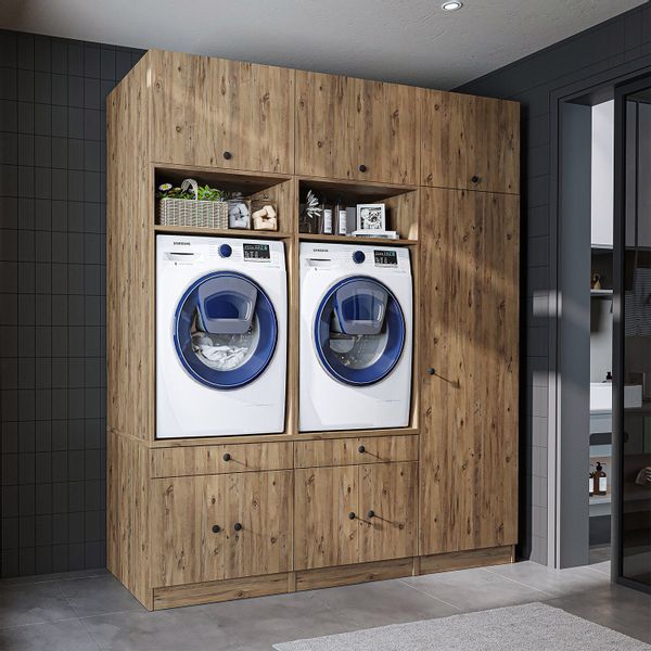 Roomart Waschmaschinenumbauschrank (Waschmaschinenschrank Trocknerschrank m günstig online kaufen