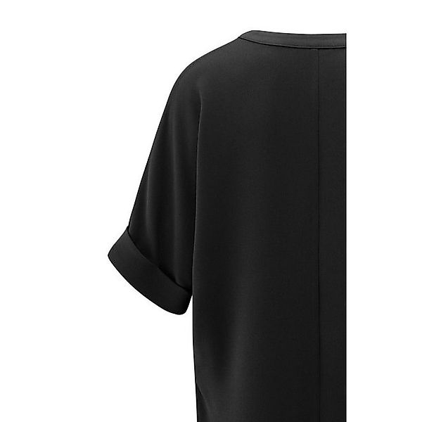 YAYA Midikleid Fließendes Kleid mit V-Ausschnitt und umgeschlagenen Ärmeln günstig online kaufen