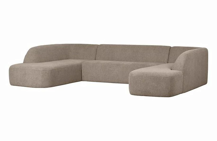 BePureHome Ecksofa U-Form Sofa Sloping - Chenille - Natur, freistellbar günstig online kaufen