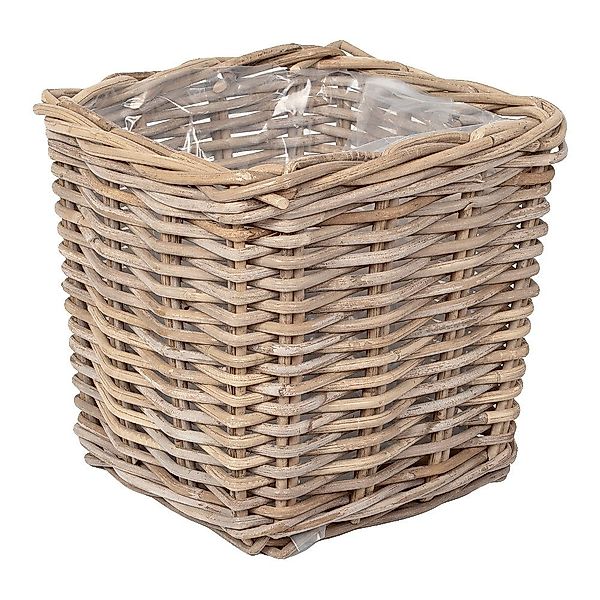 LebensWohnArt Pflanzschale Rattan Pflanzkorb VERONA-Quadratisch ca.25cm günstig online kaufen
