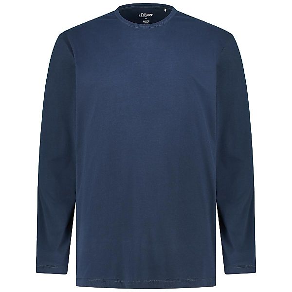 s.Oliver Basic-Longsleeve Farbe blau Größe: 4XL günstig online kaufen