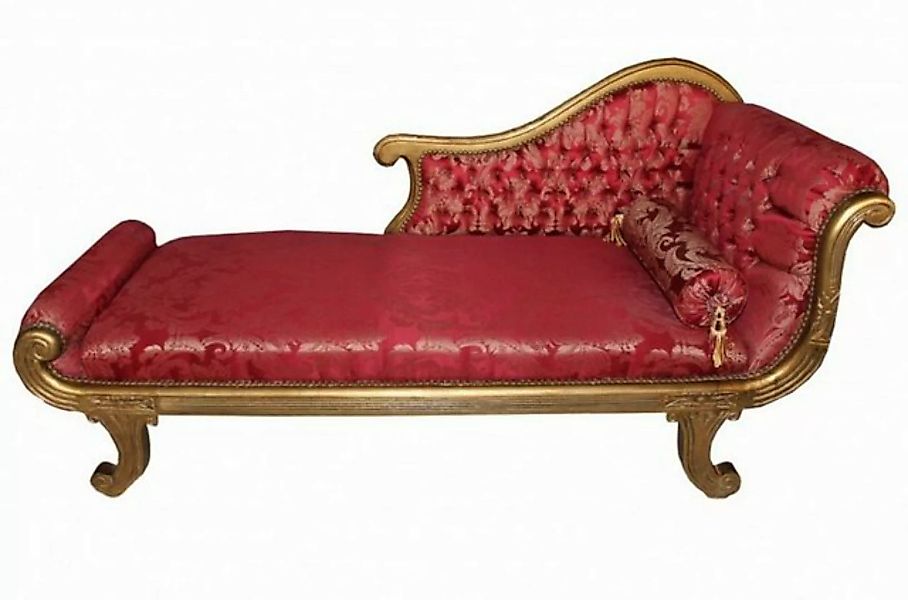 Casa Padrino Chaiselongue Barock Chaiselongue Modell Bordeaux Musterstoff / günstig online kaufen