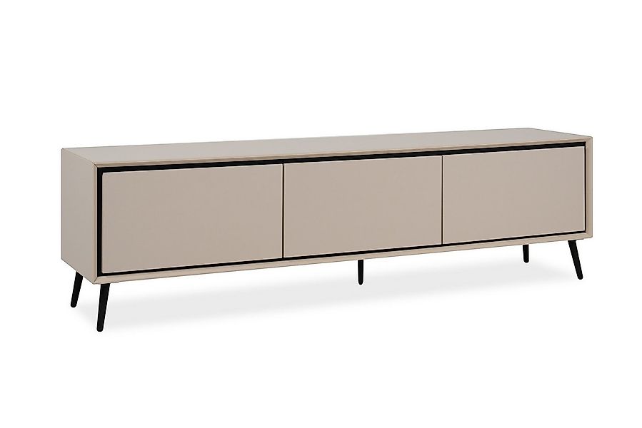 Finori Lowboard 3 Klappen, in Sand / Schwarz - 175x50x38cm (BxHxT) günstig online kaufen