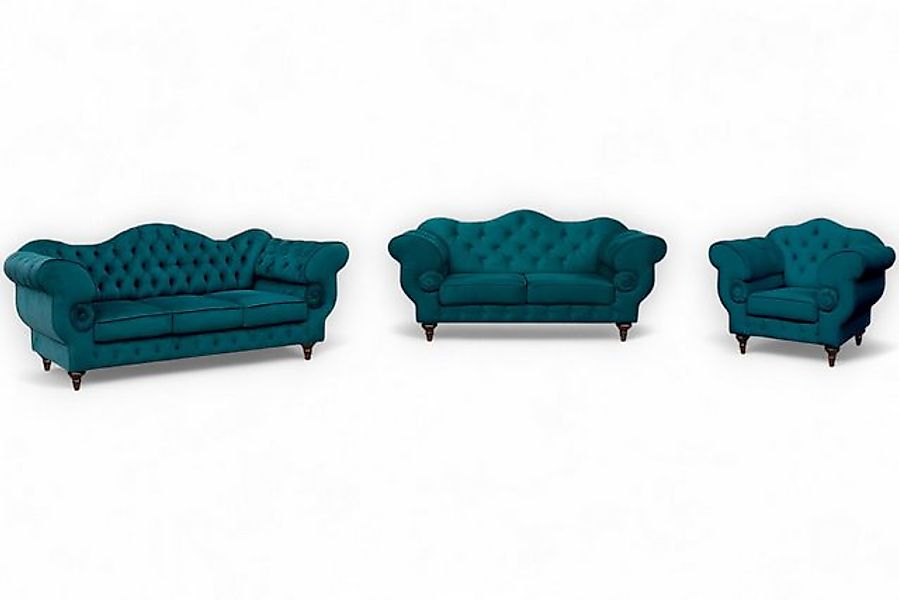 ROYAL24_MARKT Chesterfield-Sofa Gloria - Premium Set - Handgemacht - Bestse günstig online kaufen