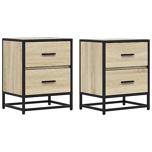 vidaXL Nachttische 2 Stk, Sonoma-Eiche 40x31x50 cm Holzwerkstoff 848677 günstig online kaufen