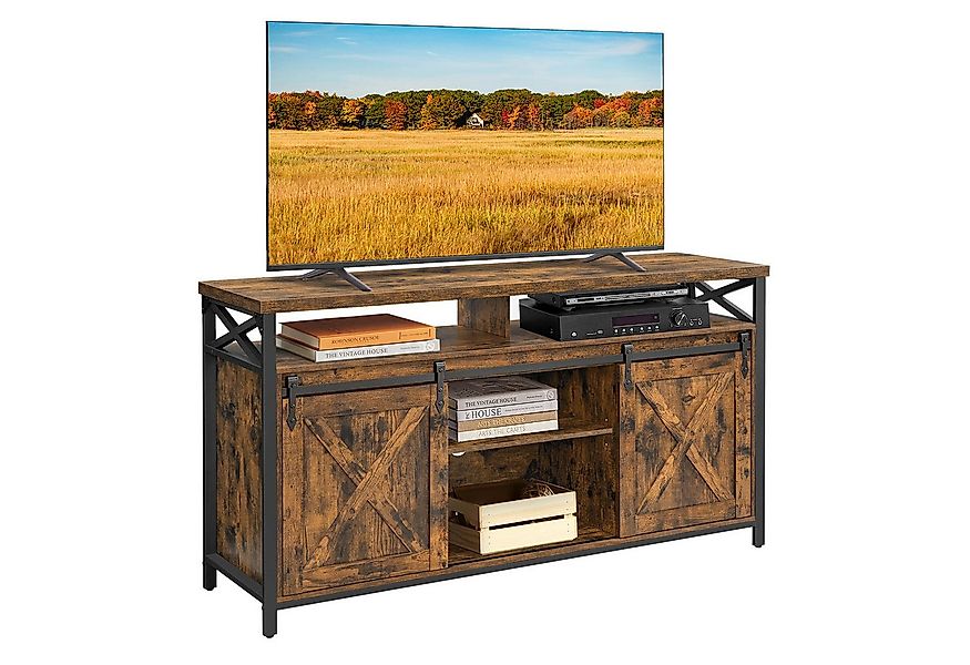 VASAGLE Lowboard, mit verstellbaren Ablagen, Metallgestell Lange 147cm günstig online kaufen