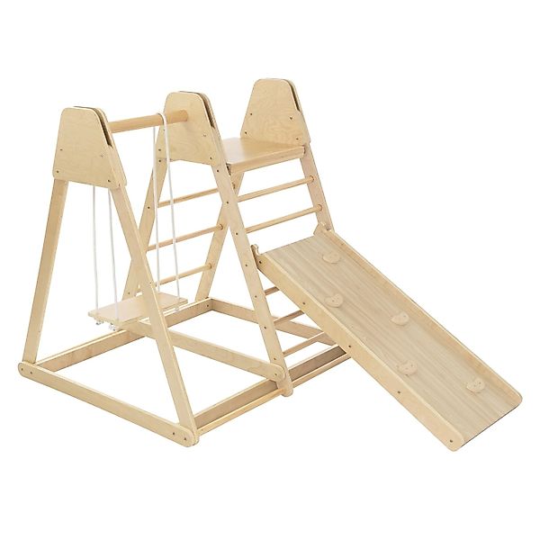 Joyz 3in1 Klettergerüst Set Indoor Kletterspielzeug aus Holz 121 x 127 x 11 günstig online kaufen