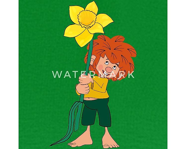 Spreadshirt T-Shirt Pumuckl Design Mit Gelber Blume Frauen Premium T-Shirt günstig online kaufen