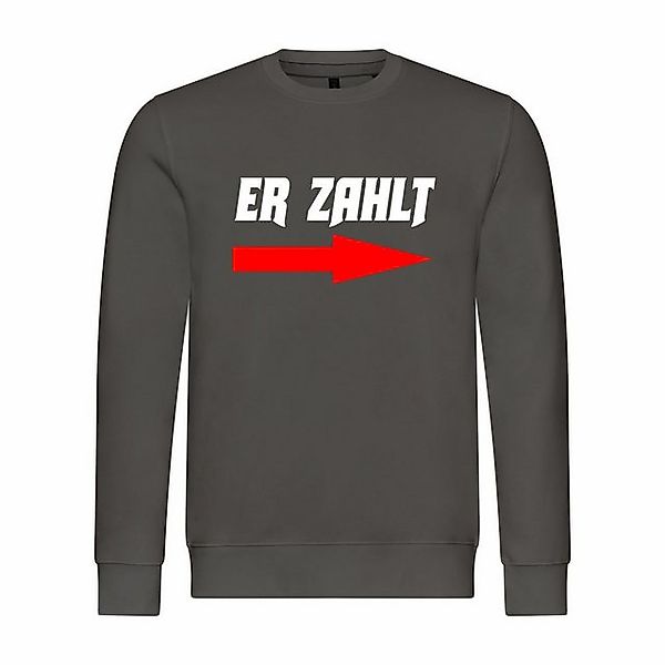 deinshirt Kapuzenpullover Herren Pullover Er zahlt Mit Print Motiv günstig online kaufen