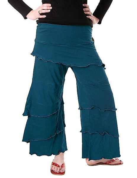 Vishes Haremshose Lagenlook Schlaghose aus Baumwolle günstig online kaufen