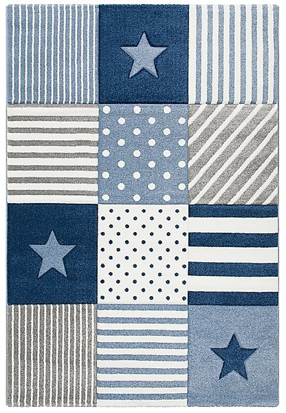 my home Kinderteppich Stern, rechteckig, Höhe: 13 mm, Kurzflor, handgearbei günstig online kaufen