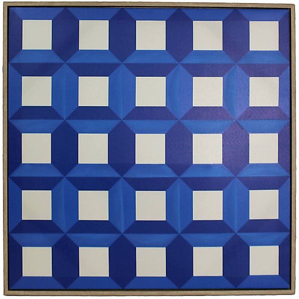 Geometrische Leinwand blau 80x3.8cm günstig online kaufen
