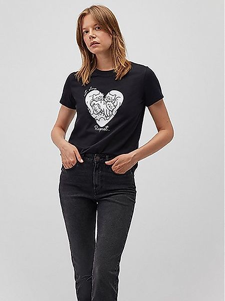 Mavi T-Shirt Regular Fit Katzen Print Weiche Baumwolle CAT HEART T-SHIRT, b günstig online kaufen