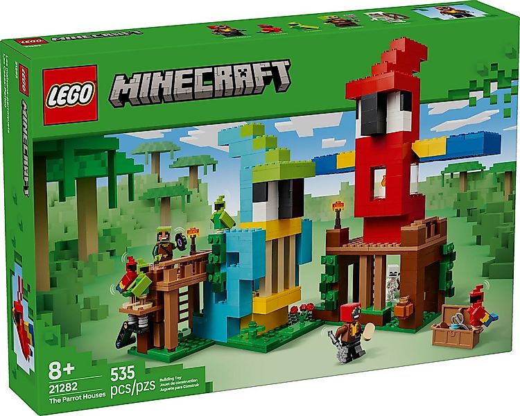 LEGO® Minecraft 21282 Die Papageienhäuser Konstruktionsspielsteine günstig online kaufen