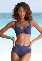 LASCANA Highwaist-Bikini-Hose Camilla mit Farbkontrast günstig online kaufen