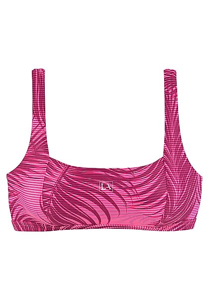 LASCANA ACTIVE Bustier-Bikini-Top Coal, im Mustermix aus Palmen und Streife günstig online kaufen
