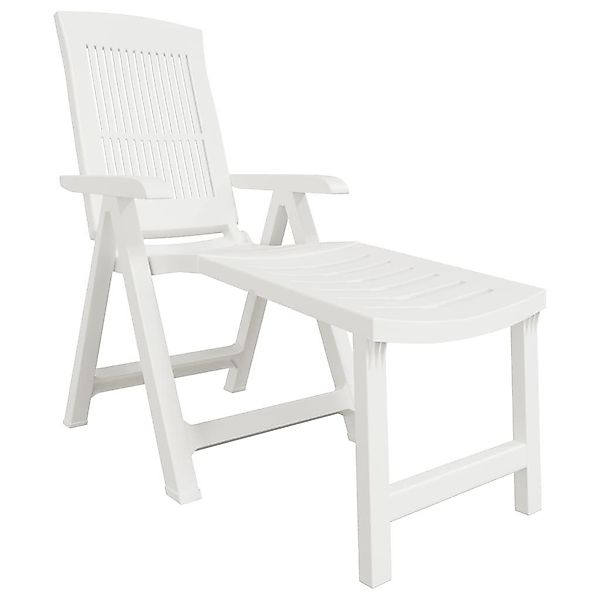 vidaXL Gartenliege, Sonnenliege Weiß Kunststoff günstig online kaufen