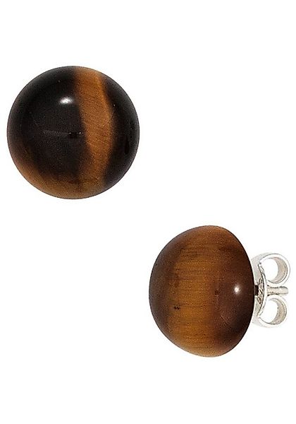 JOBO Paar Ohrstecker, rund 925 Silber mit Tigerauge günstig online kaufen
