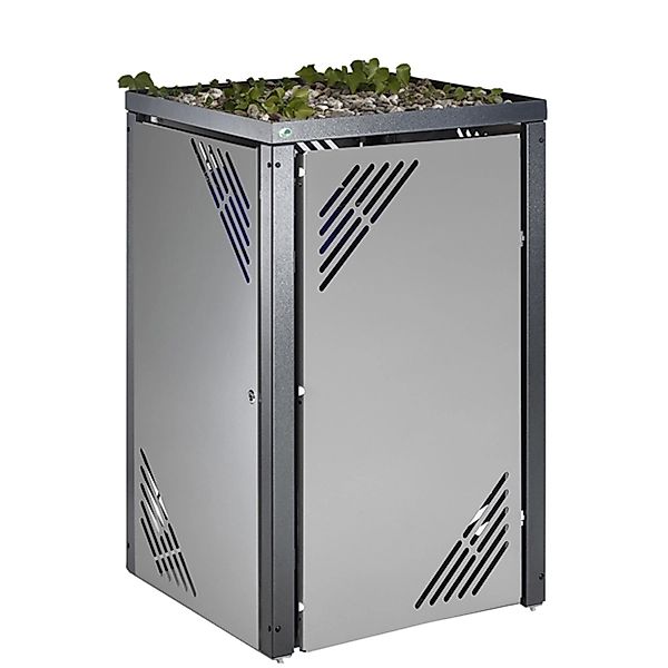 PROREGAL Robuster Mülltonnenschrank Mit Pflanzendeckel Inkl. Gasdruckdämpfe günstig online kaufen