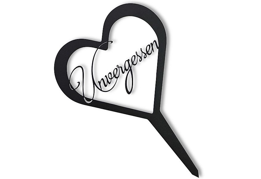 Rostikal Metallschild Grabschmuck Herz - Grab Deko mit Gravur Du Fehlst / U günstig online kaufen