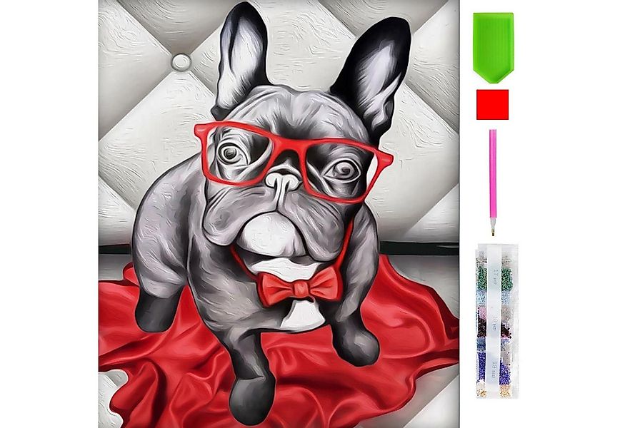 LA CUTE Malen nach Zahlen XL 5d Diamond Painting Mops Hund Malen nach Zahle günstig online kaufen