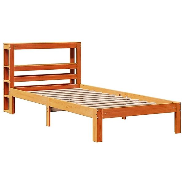 vidaXL Massivholzbett ohne Matratze Wachsbraun 75x190 cm Kiefernholz 330605 günstig online kaufen