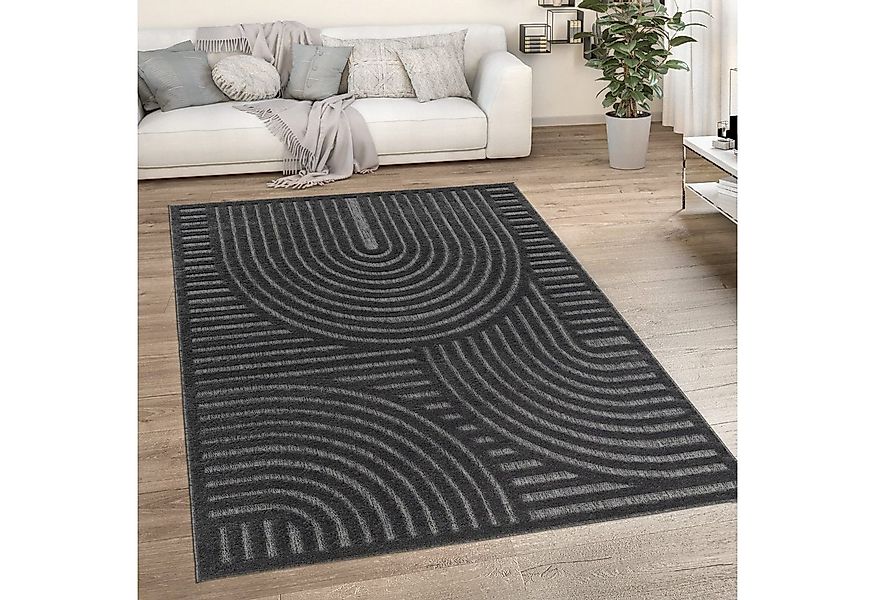 KADIMA DESIGN Teppich Struktur Wohnzimmer schmutzabweisend Teppich Kurzflor günstig online kaufen