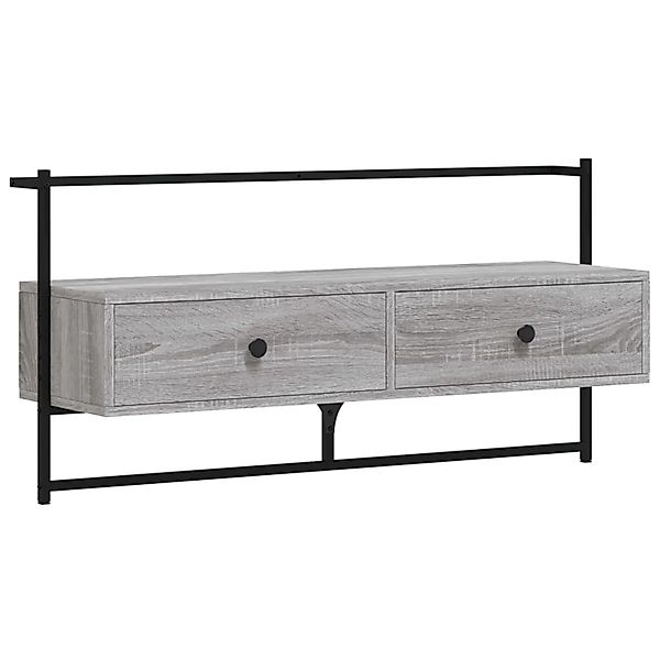 vidaXL TV-Wand TV-Wandschrank Grau Sonoma 100,5x30x51 günstig online kaufen