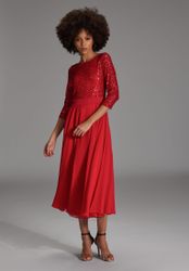 SWING Cocktailkleid Taillierte Passform mit ausgestelltem günstig online kaufen