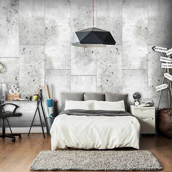 artgeist Fototapete Concretum murum grau/weiß Gr. 50 x 1000 günstig online kaufen