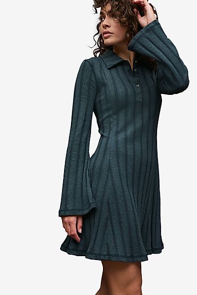 Next Minikleid Geripptes langärmeliges Minikleid mit günstig online kaufen
