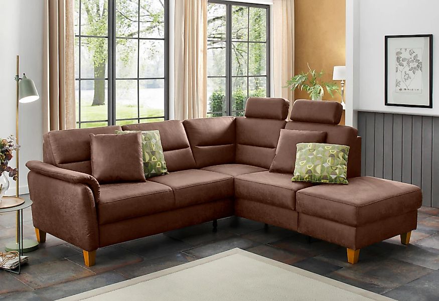 Home affaire Ecksofa "Palmera L-Form, B: 236 cm" optional Bettfunktion & Be günstig online kaufen